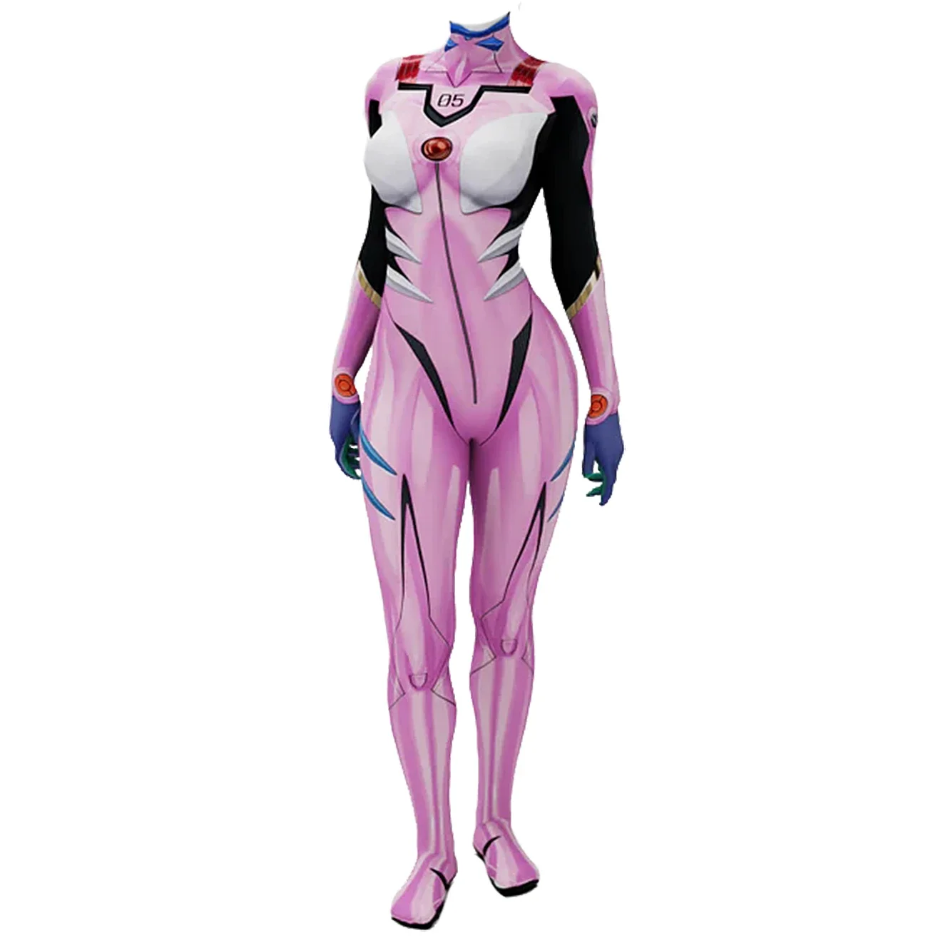 Anime EVA 05 Makinami Cosplay  - Anime Cosplay Jumpsuit review and price